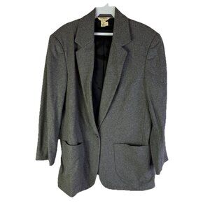 Vintage 90s J.Crew Wool Boxy Blazer Jacket Oversized Boyfriend